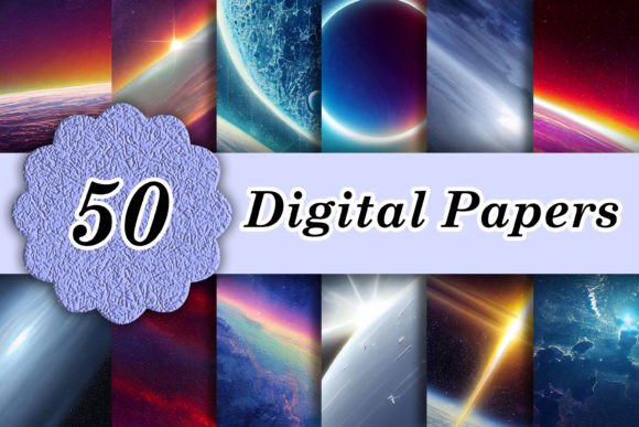50 Space Views Digital Papers: A Designer's Cosmic Toolkit