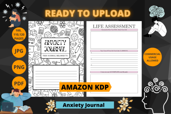 Anxiety Journal & Workbook for KDP: A Ready-Made Publishing Solution