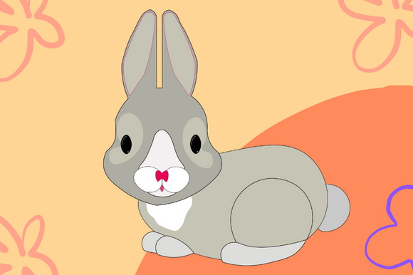 Bring Whimsy and Warmth to Your Designs with the Rabbit Illustration