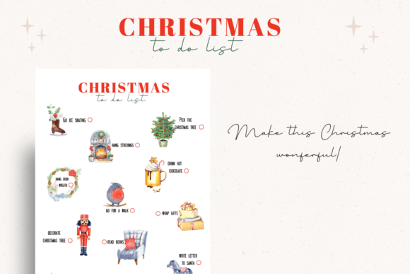 Christmas to Do List, Christmas Planner: A Festive Design Asset