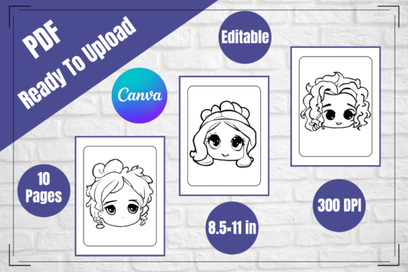 Cute Girls Faces Coloring Pages: A Designer's Creative Toolkit