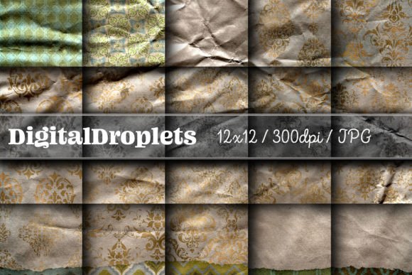 Gilded Crumple Damask Vol. 1 | 12X12