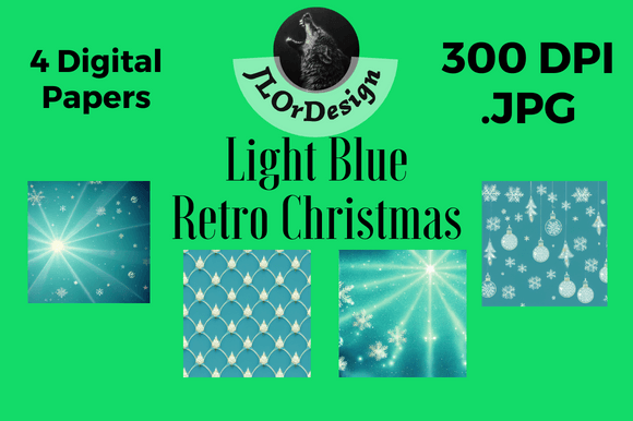 Light Blue Retro Christmas Digital Paper: A Design Deep Dive