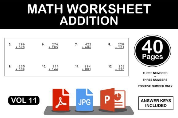Mastering Addition with Vol 11 Worksheets