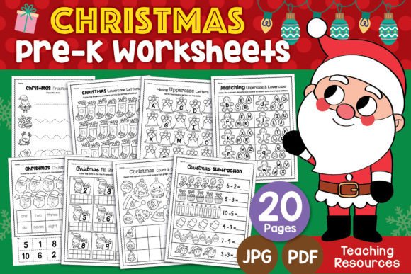 Pre-K Christmas Worksheets: No-Prep Holiday Learning