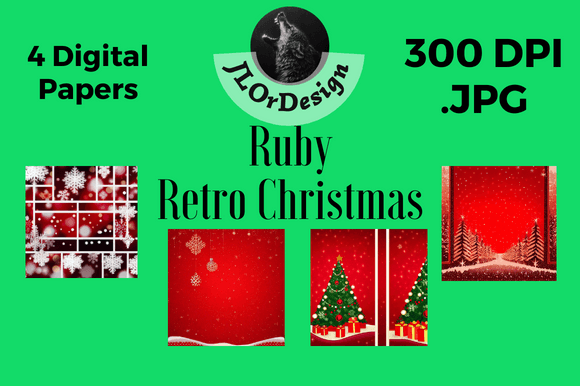 Rediscovering Holiday Warmth with Ruby Retro Christmas Digital Papers