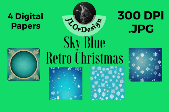 Sky Blue Retro Christmas Digital Papers: A Designer's Guide
