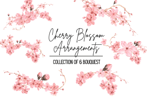 The Gentle Allure of Watercolor Cherry Blossom Bouquets
