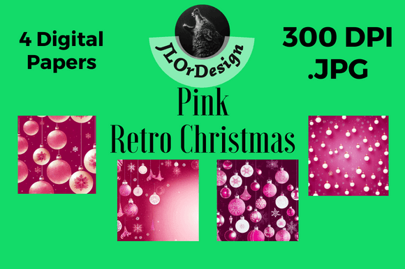 Why Pink Retro Christmas Digital Papers Elevate Your Holiday Designs